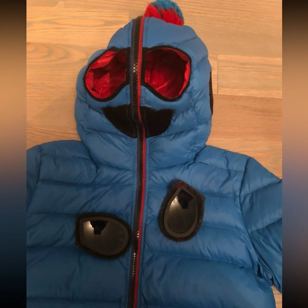Al Riders On The Storm Kids Blue Puffer Jacket size 10 Y